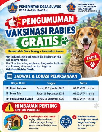 VAKSIN ANTI RABIES DESA SUWUG